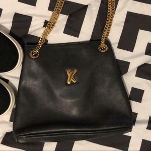 Vintage Leather Paloma Picasso Chain Shoulder Bag